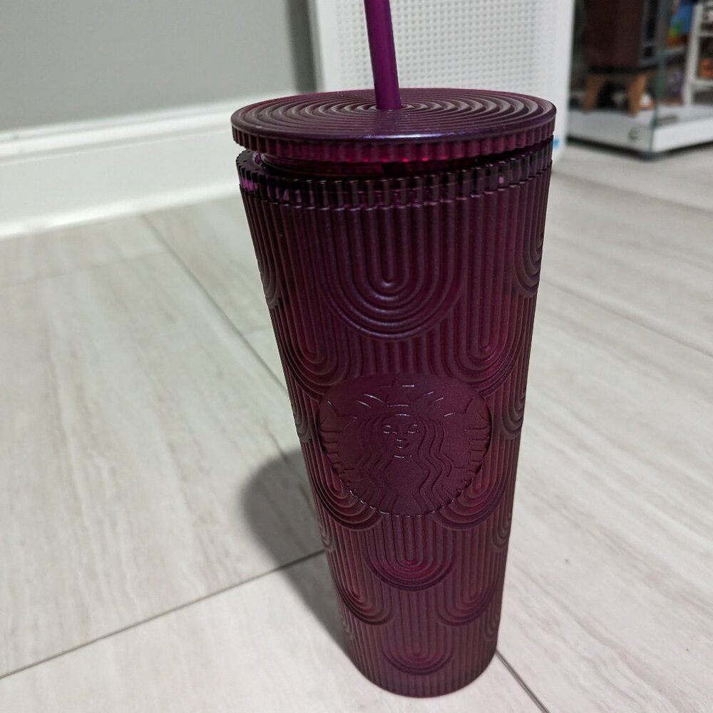 Starbucks 2024 purple wave tumbler cup